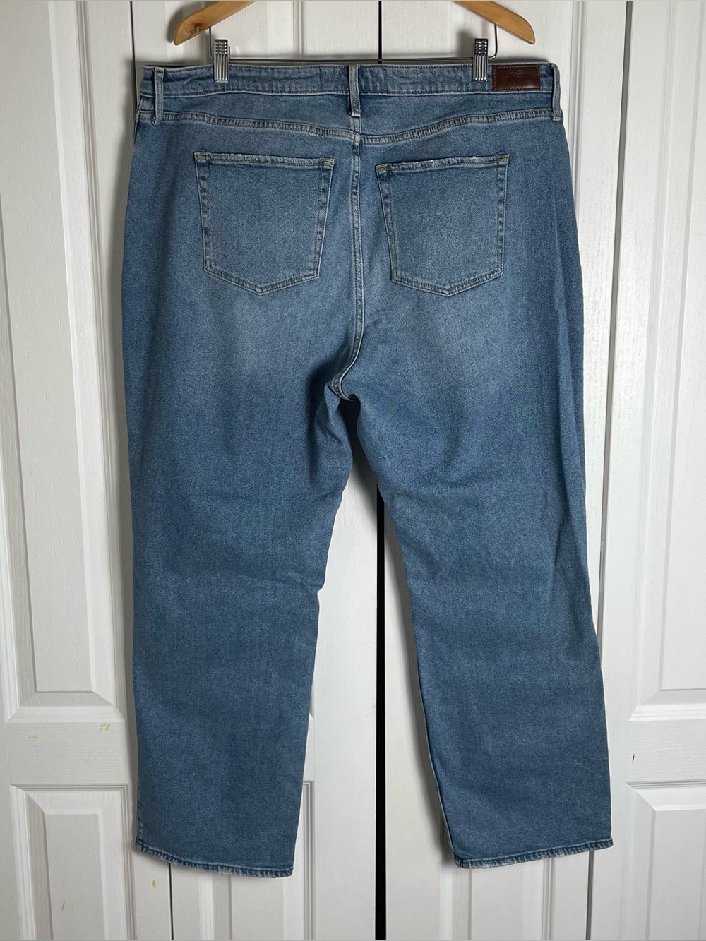Hollister Ultra High Rise Dad Jeans Women’s Plus Size Curvy 21R 35W Blue Stretch - Picture 4 of 11